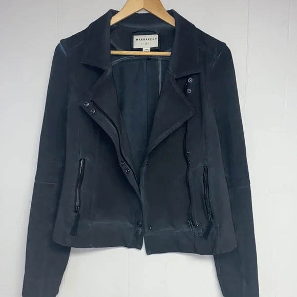 Evereve Jackets Coats Evereve Marrakech Black Stretch Moto